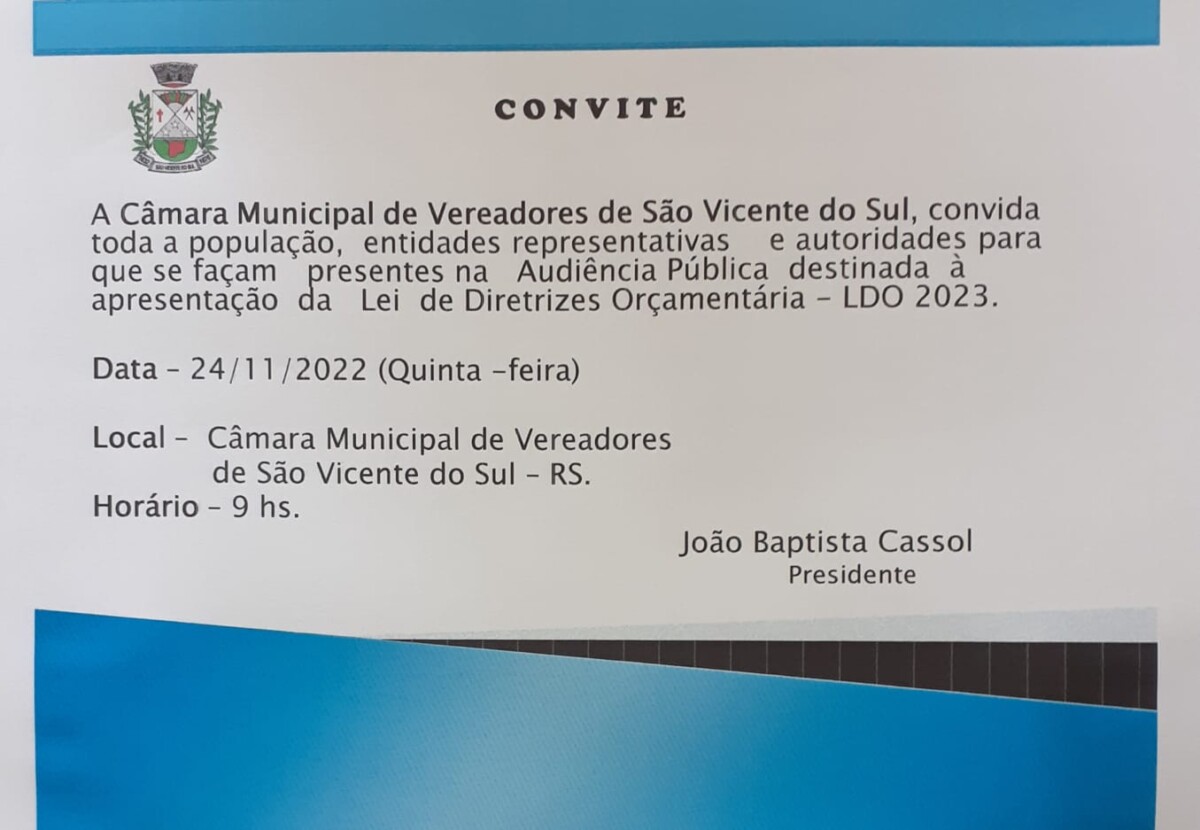 Audiência Pública - LDO 2023